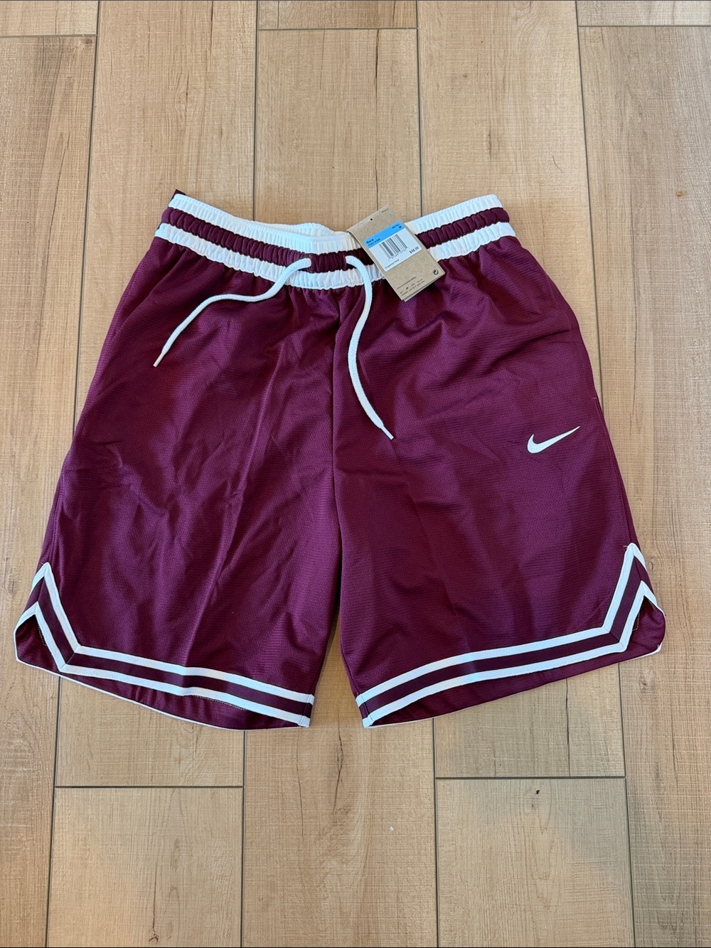 Nike Men’s Maroon Athletic Shorts with White Trim